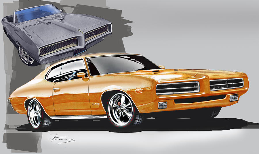 Pontiac GTO Painting by Fred Otene - Fine Art America