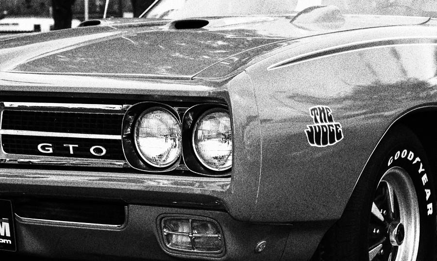 Pontiac GTO The Judge in B and W Photograph by George Kenhan