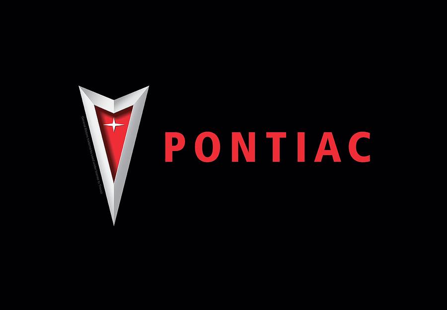 Typography Digital Art - Pontiac - Modern Pontiac Arrowhead by Brand A