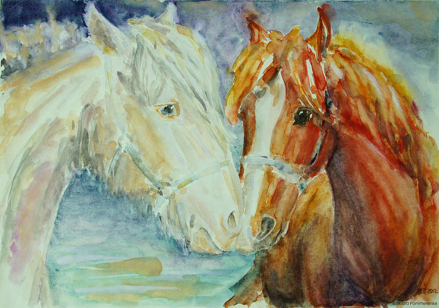 Pony Friendship For Life Painting by Barbara Pommerenke