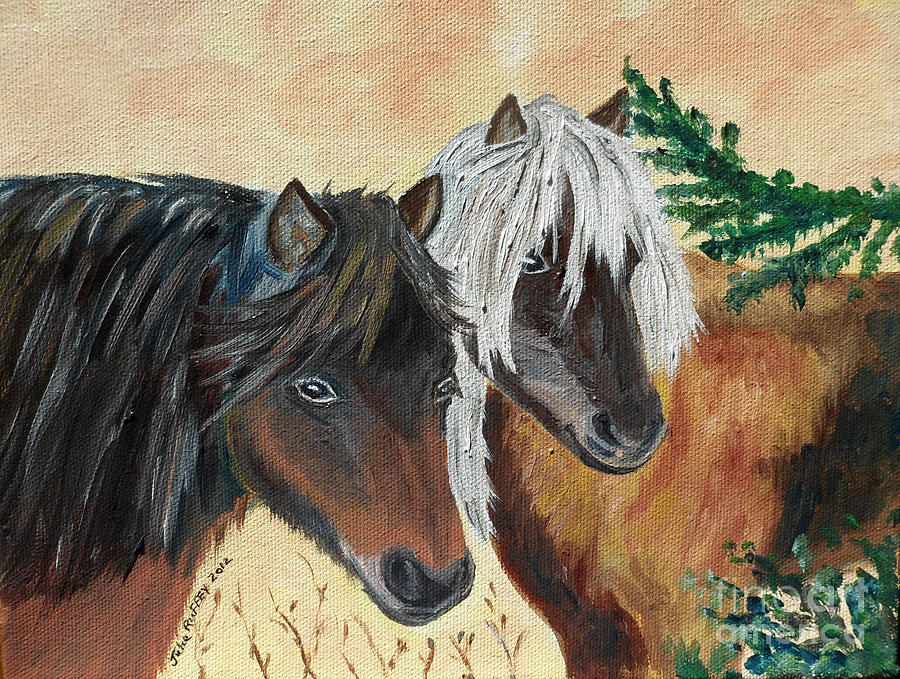 Pony Pals Painting by Julie Brugh Riffey