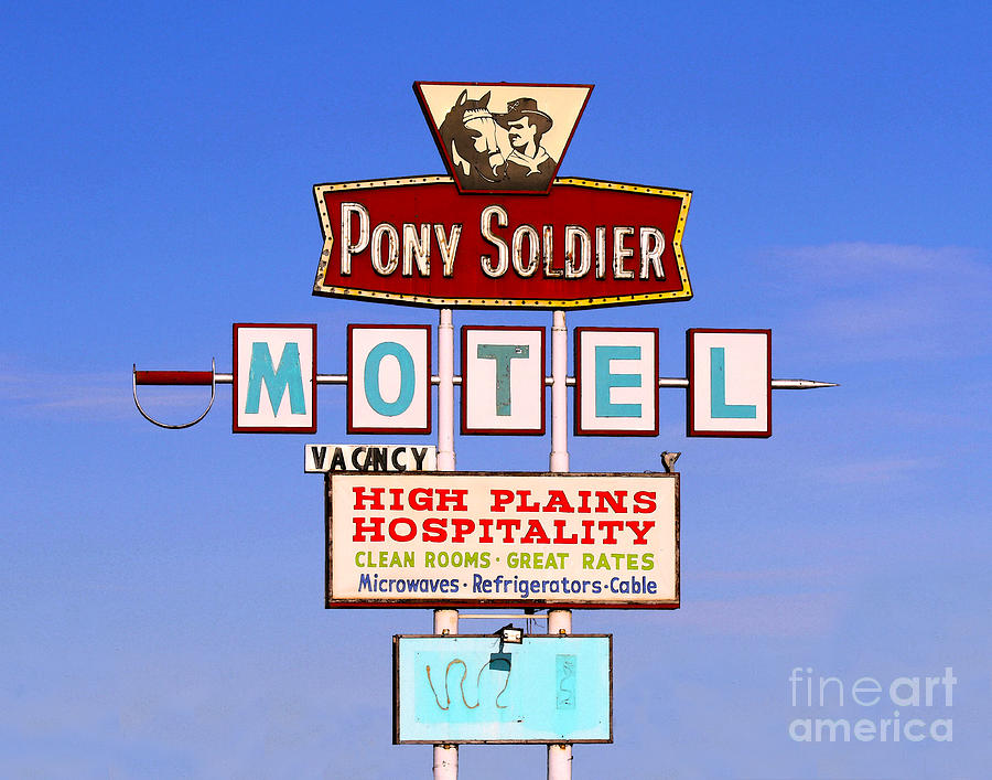 Pony Soldier Motel Sign Photograph by Catherine Sherman
