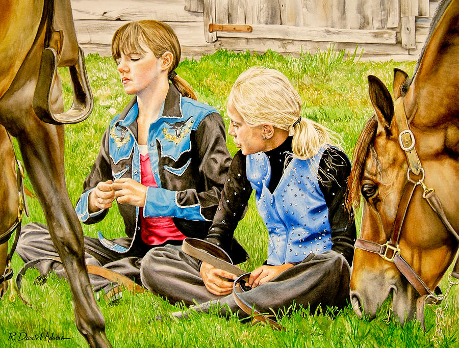 Horse Painting - Pony Tales by Daniel Adams