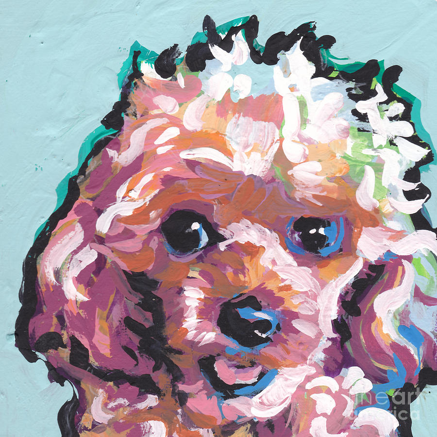 Poodle Baby Painting by Lea S