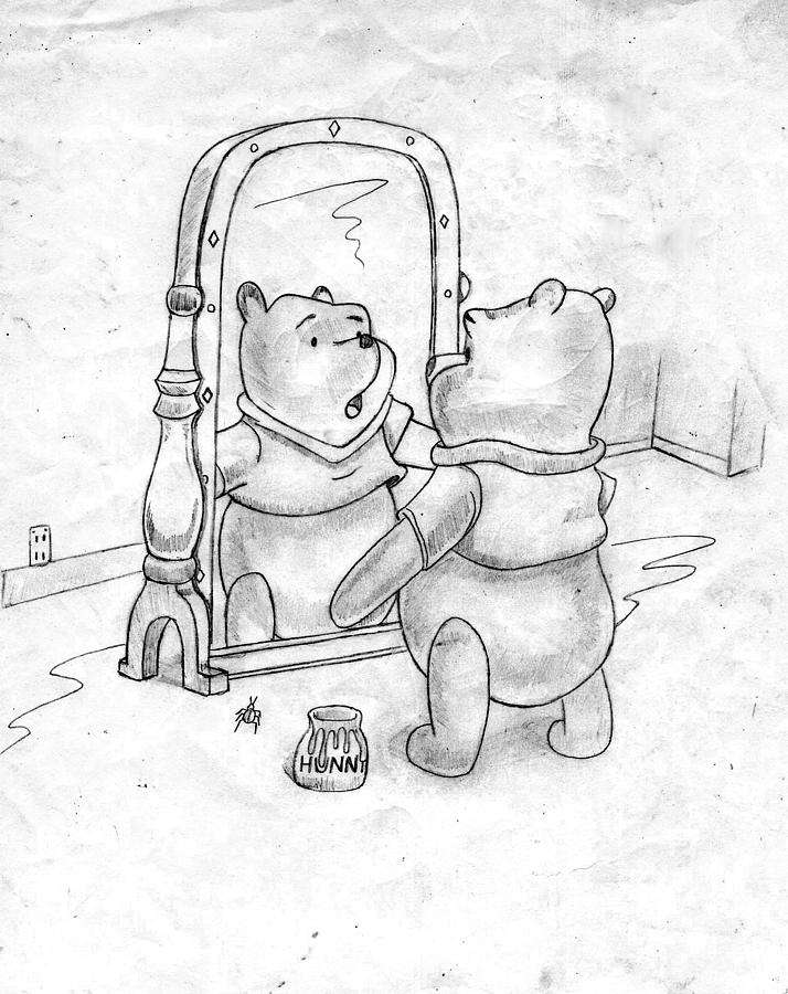 Pooh Bear Drawing by Gerald Griffin Fine Art America