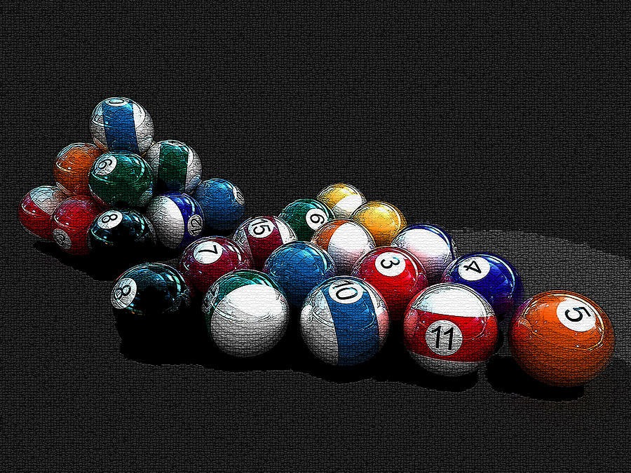 Pool Balls Digital Art - Pool Balls Painting by Marvin Blaine
