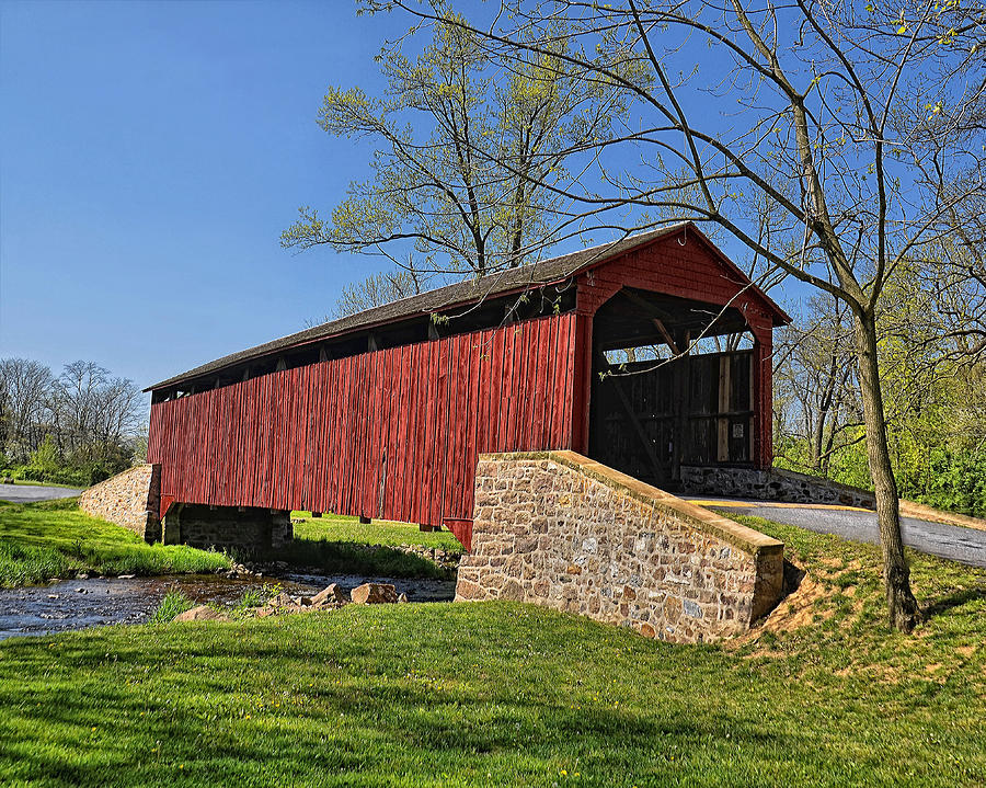 Pool Forge Covered Bridge Photograph by Dave Sandt