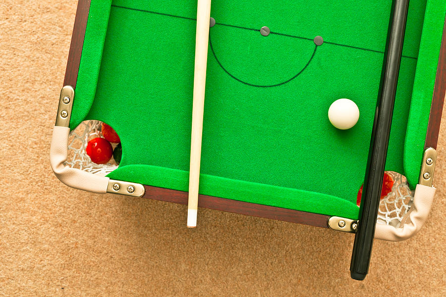 Ball Photograph - Pool table by Tom Gowanlock