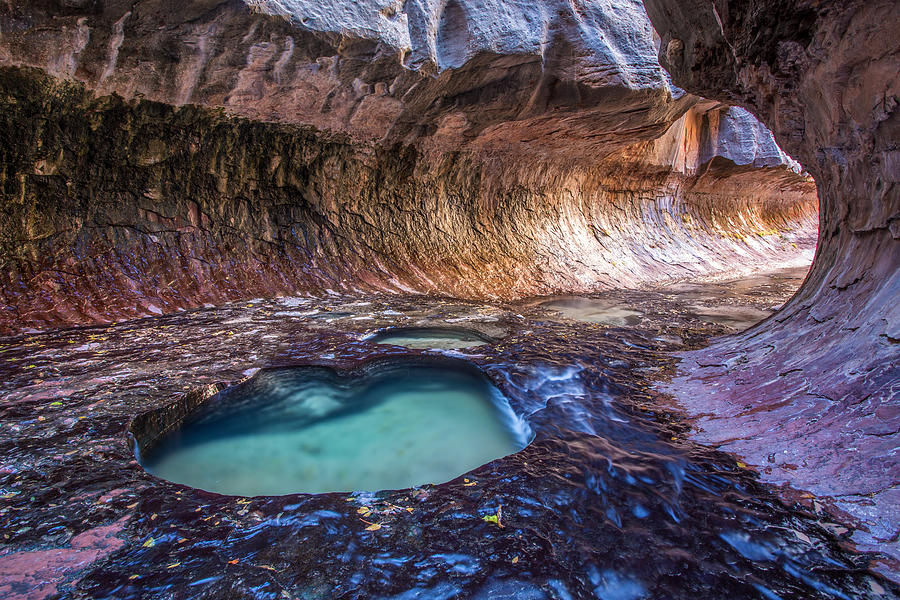 pools and cascades in the Subway of Zion National Park Utah Photograph by Pierre Leclerc Photography