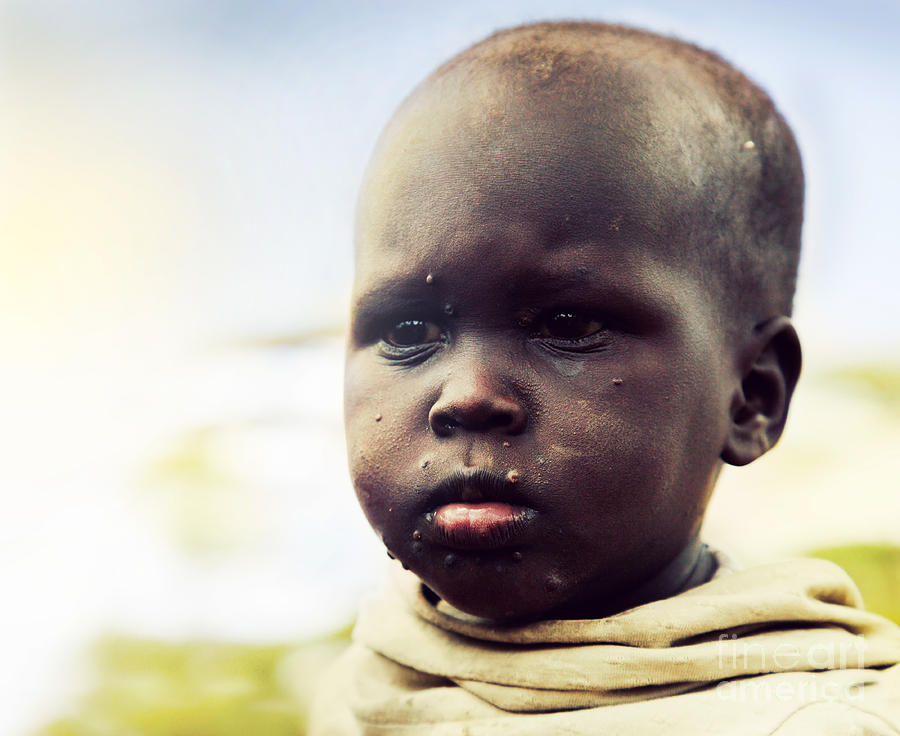 Poor young child portrait. Tanzania Photograph by Michal Bednarek