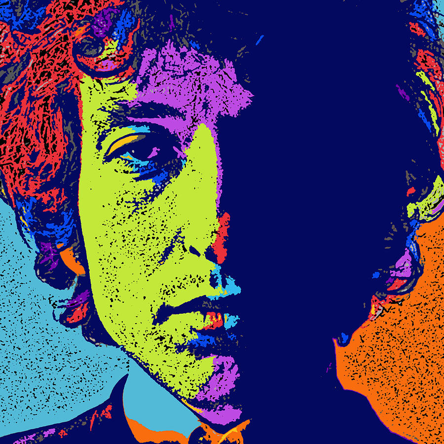 Music Digital Art - Pop Art Dylan by David G Paul