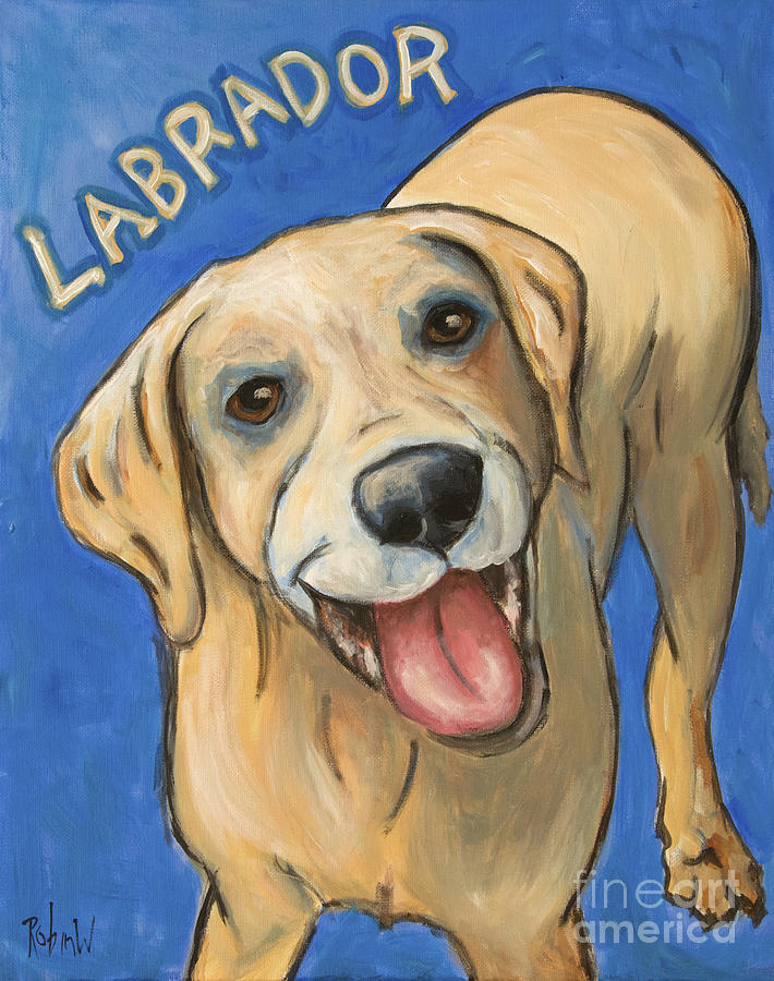 Pop Art Labrador Painting by Robin Wiesneth