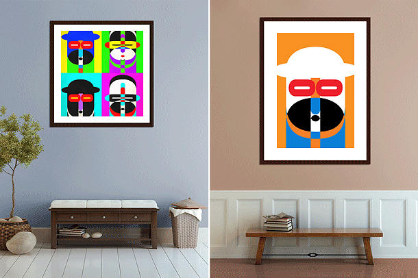 Hang Photograph - Pop Art People on the Wall by Edward Fielding