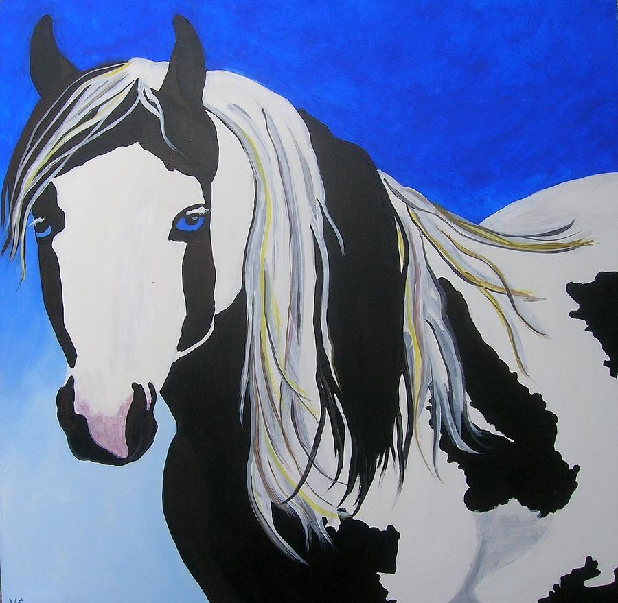 Black And White Painting - Pop Art Pinto by Veronica Yoder