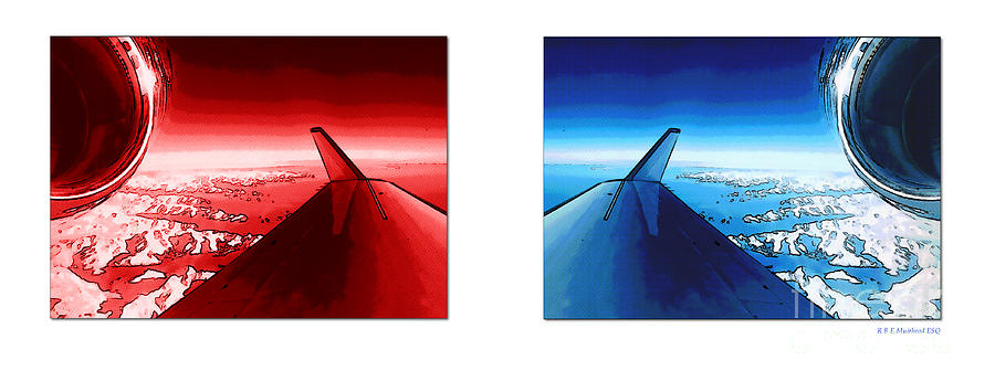Red Blue Jet Pop Art Planes  Photograph by Vintage Collectables