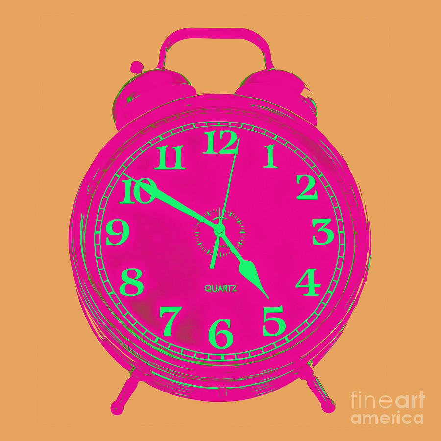 Pop Art Retro Alarm Clock Orange Photograph