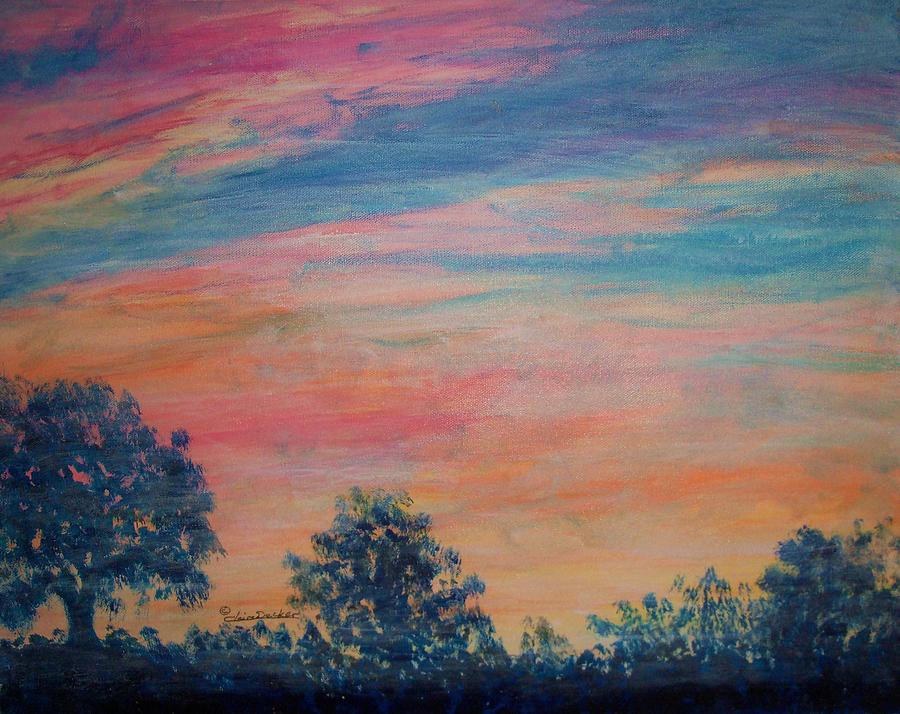 Pop Art Sunset Painting by Claire Decker