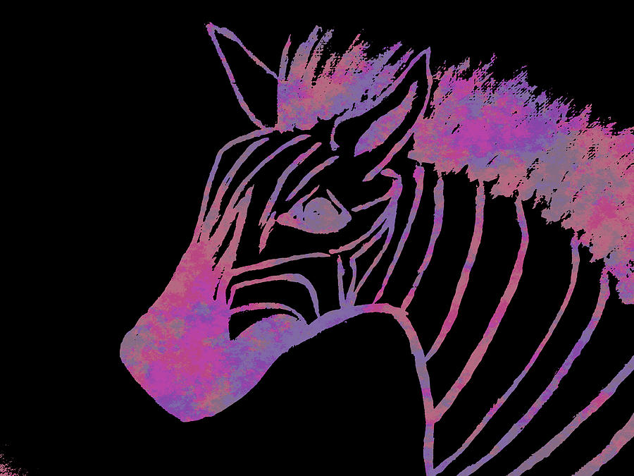 Pop Art Zebra Painting by Erica Darknell