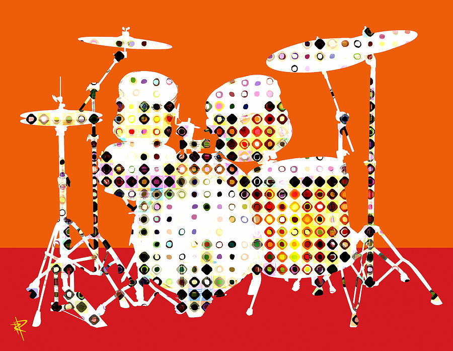 Pop Drums Mixed Media by Russell Pierce