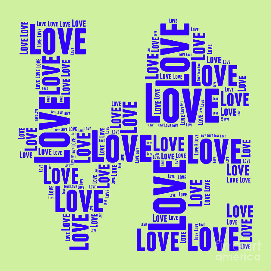 Typography Digital Art - Pop Love 5 by Delphimages Photo Creations