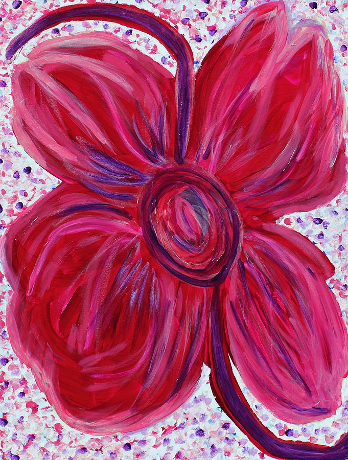Flowers Still Life Painting - Pop of Pink by Raquel Amaral