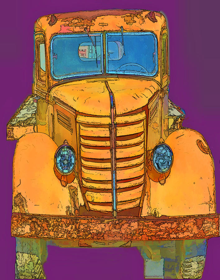 Pop Old Truck Digital Art by Cathy Anderson