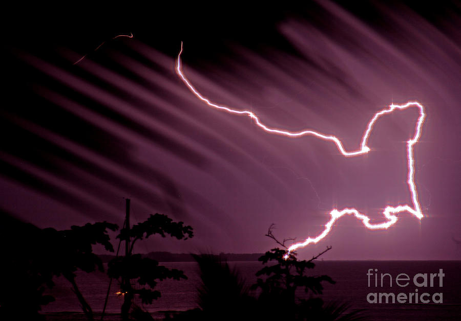 Panama Photograph - Popa Island Lightning by Bob Hislop