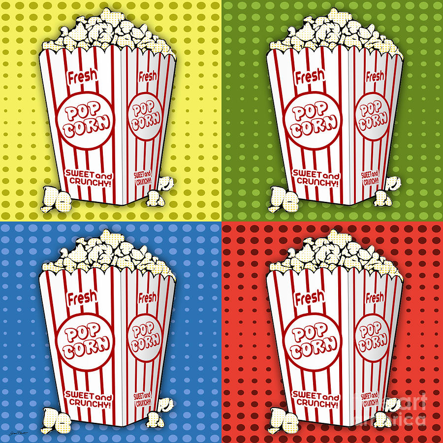 Popcorn Pop Art-JP2375 Digital Art by Jean Plout