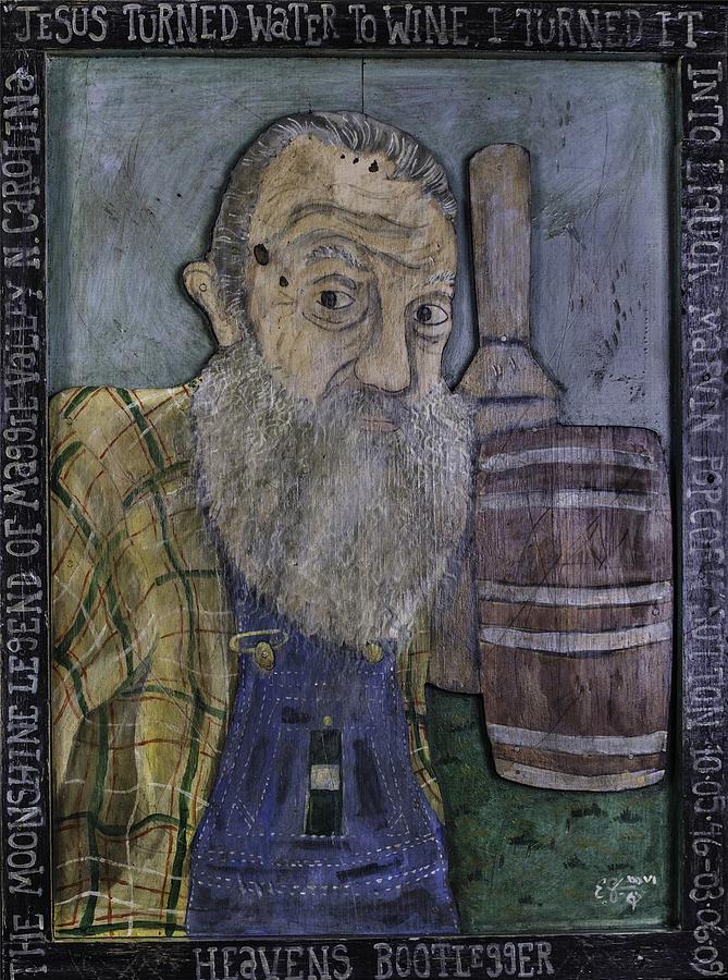 Popcorn Sutton Heaven's Bootlegger Painting by Eric Cunningham