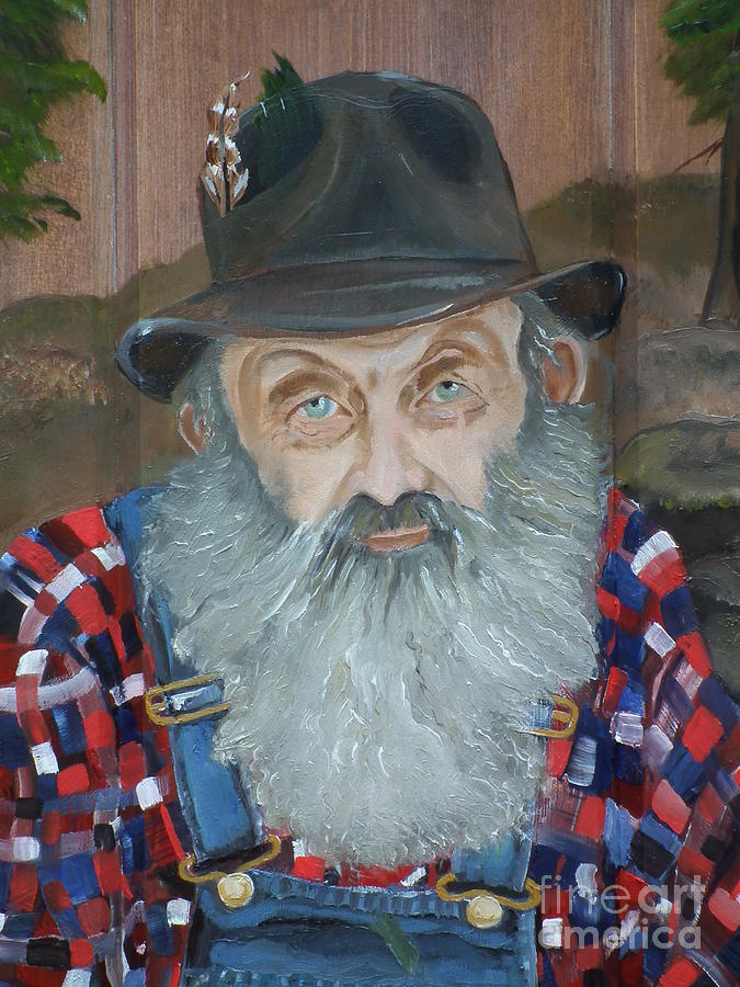 Popcorn Sutton - Moonshiner - Portrait Painting by Jan Dappen