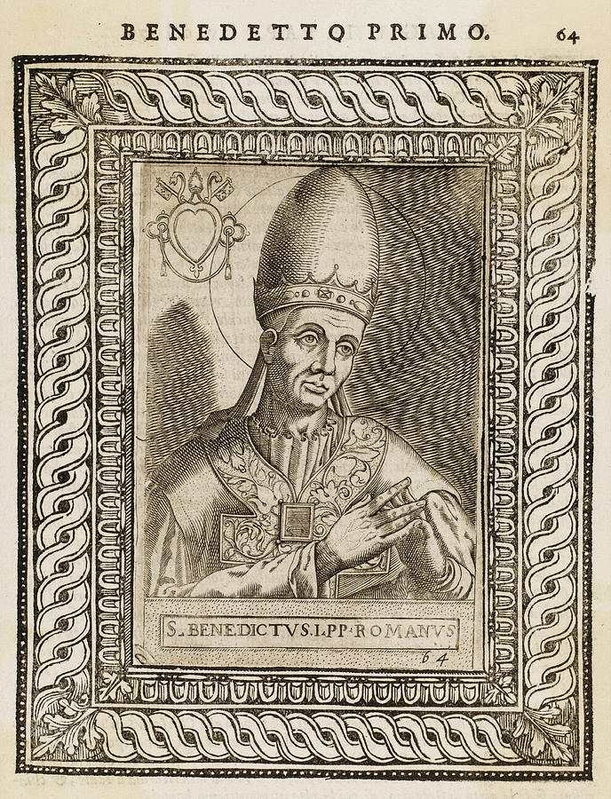 Pope Benedictus I Date Reigned Drawing by Mary Evans Picture Library ...