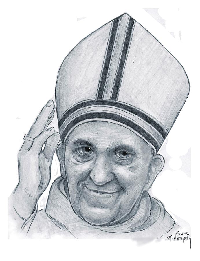 Pope Francis Drawing by Gus St Anthony Fine Art America