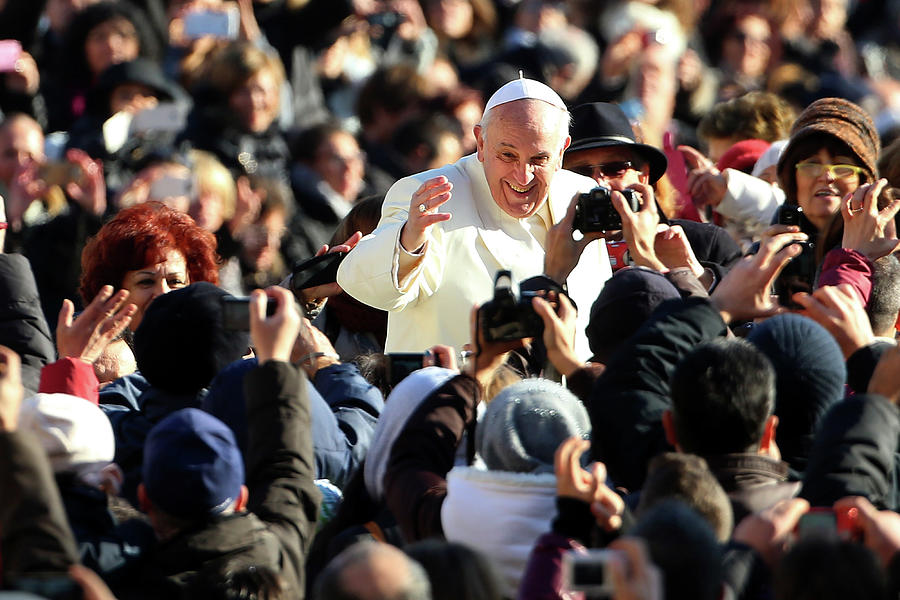 Pope Francis Holds Weekly Audience Photograph by Franco Origlia