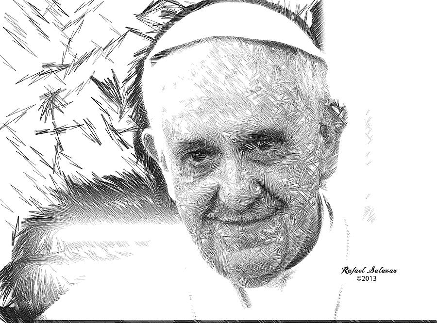 Pope Francis - Jorge Mario Bergoglio Digital Art