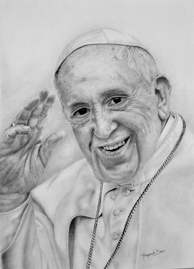 Pope Francis Drawing by Margarete Bom Fine Art America