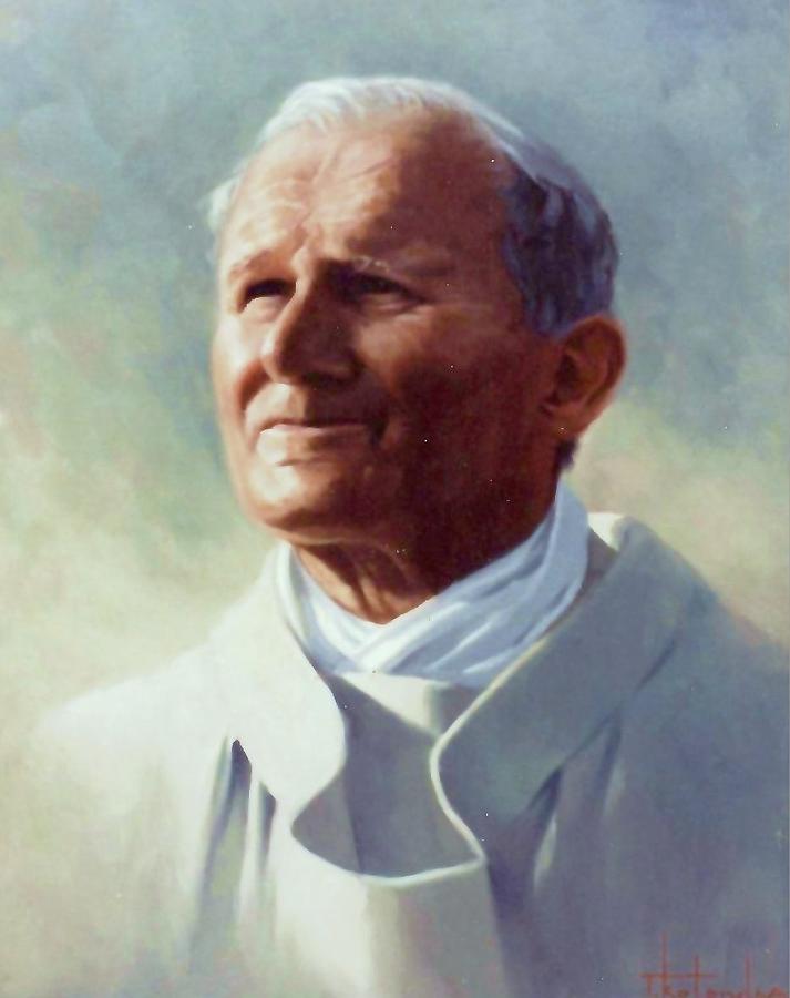 Portrait Painting - Pope John Paul 2 by Thomas Kolendra