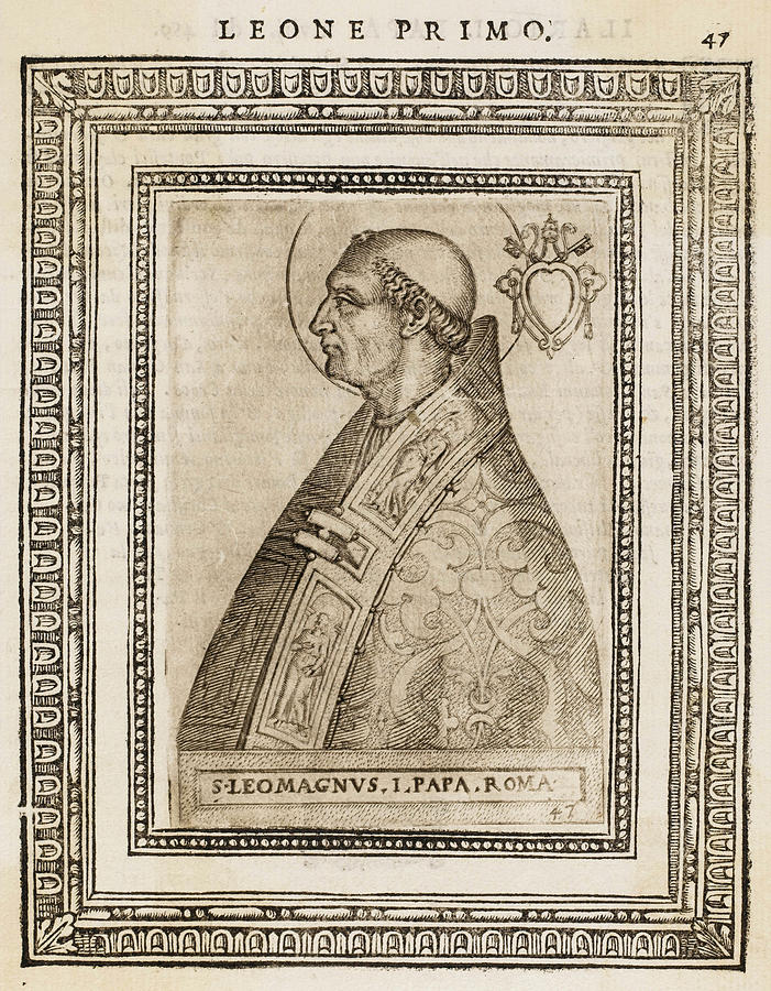 Pope Drawing - Pope Leo I the Great  Pope And Saint by Mary Evans Picture Library