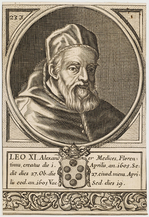 Pope Leo Xi (alessandro Di Medici) Drawing by Mary Evans Picture Library