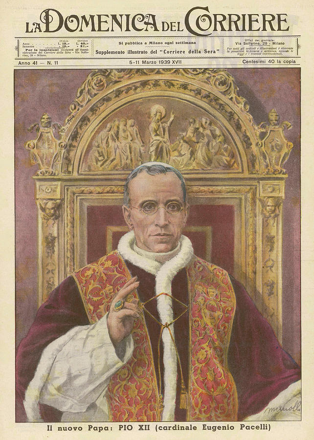 Pope Drawing - Pope Pius Xii (eugenio Pacelli) Newly by Mary Evans Picture Library