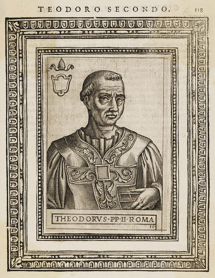 Pope Theodorus II Probably Died Drawing by Mary Evans Picture Library ...