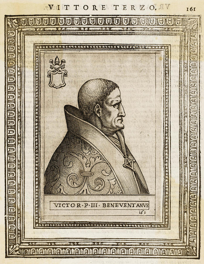 Pope Victor IIi (desiderius) Drawing by Mary Evans Picture Library ...