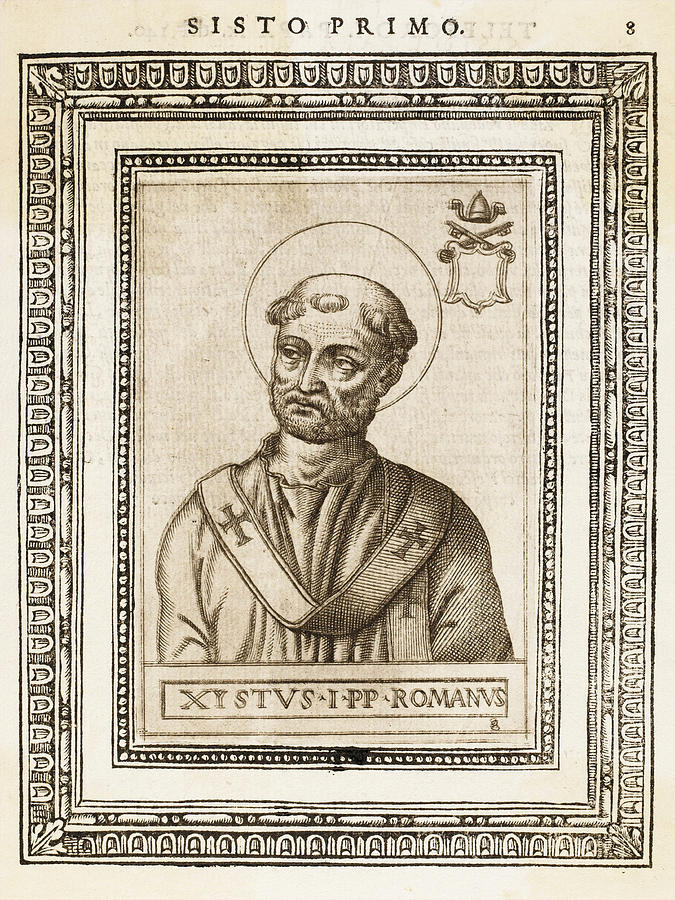 Pope Xystus (sixtus) I Pope And Saint Drawing by Mary Evans Picture ...