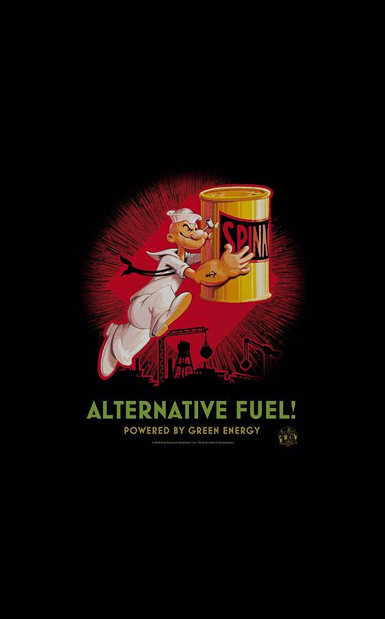 Vintage Digital Art - Popeye - Alternative Fuel by Brand A