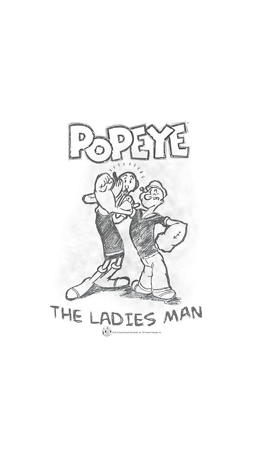Vintage Digital Art - Popeye - Ladies Man by Brand A