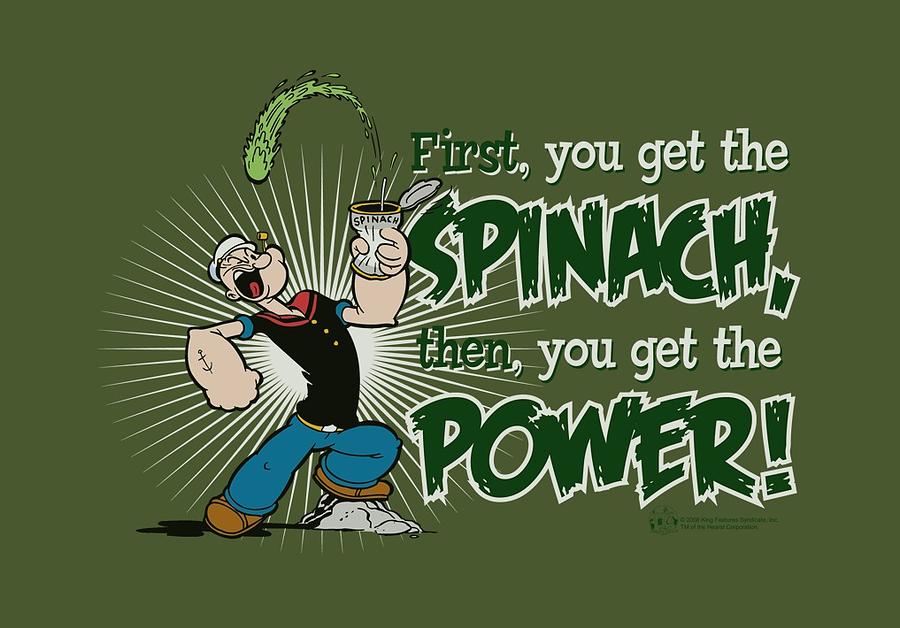 Vintage Digital Art - Popeye - Spinach Power by Brand A