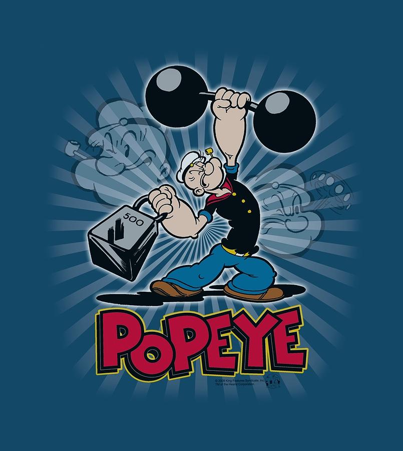 Vintage Digital Art - Popeye - Strength by Brand A
