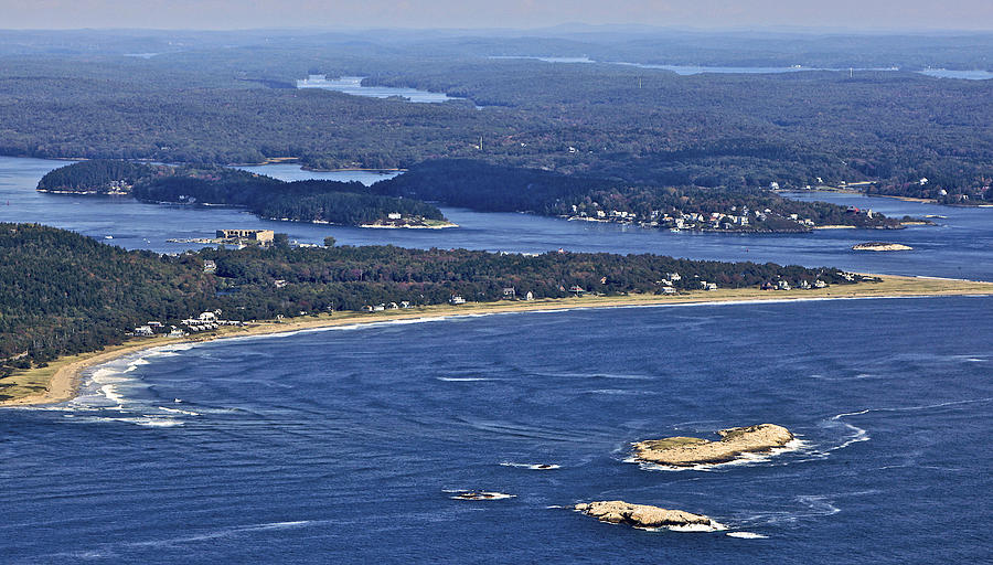Georgetown University Photograph - Popham Beach And Fox Islands by Dave Cleaveland