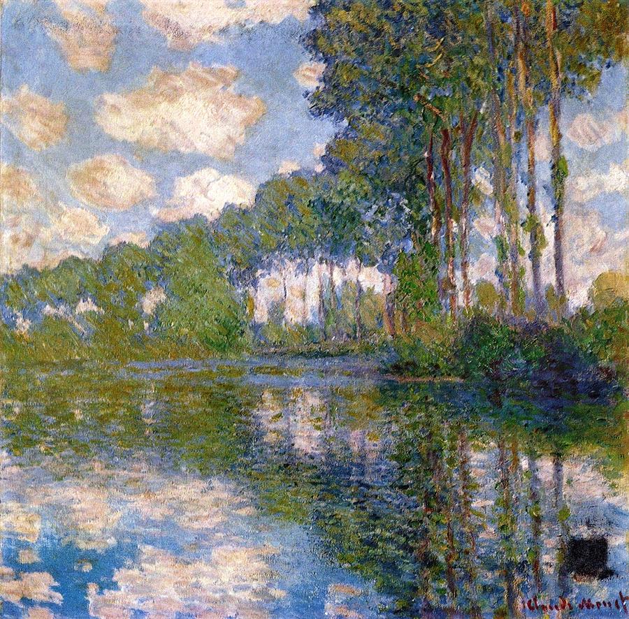 Poplars at the Epte Painting by Claude Monet - Fine Art America