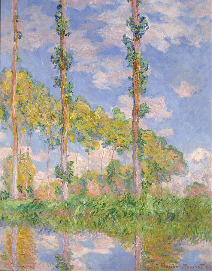 Poplars In The Sun Painting by Claude Monet