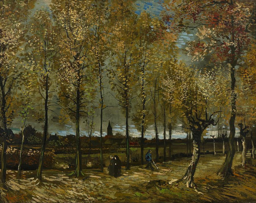 Vincent Van Gogh Painting - Poplars near Nuenen by Vincent van Gogh